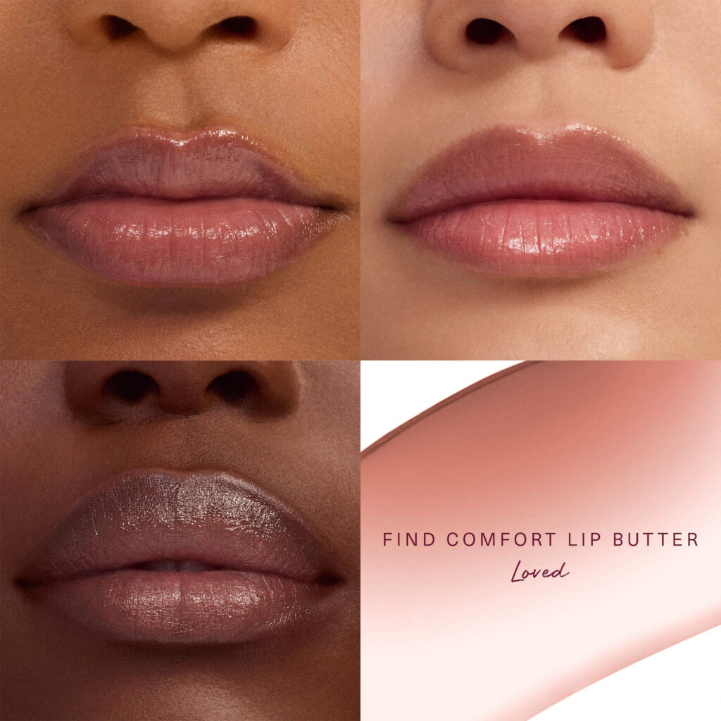 Rare Beauty | Find Comfort Lip Butter Balm + Overnight Mask with Hyaluronic Acid Butter (Bálsamo Labial Mantequilla Hidratante y Mascarilla Nocturna con Ácido Hialurónico)