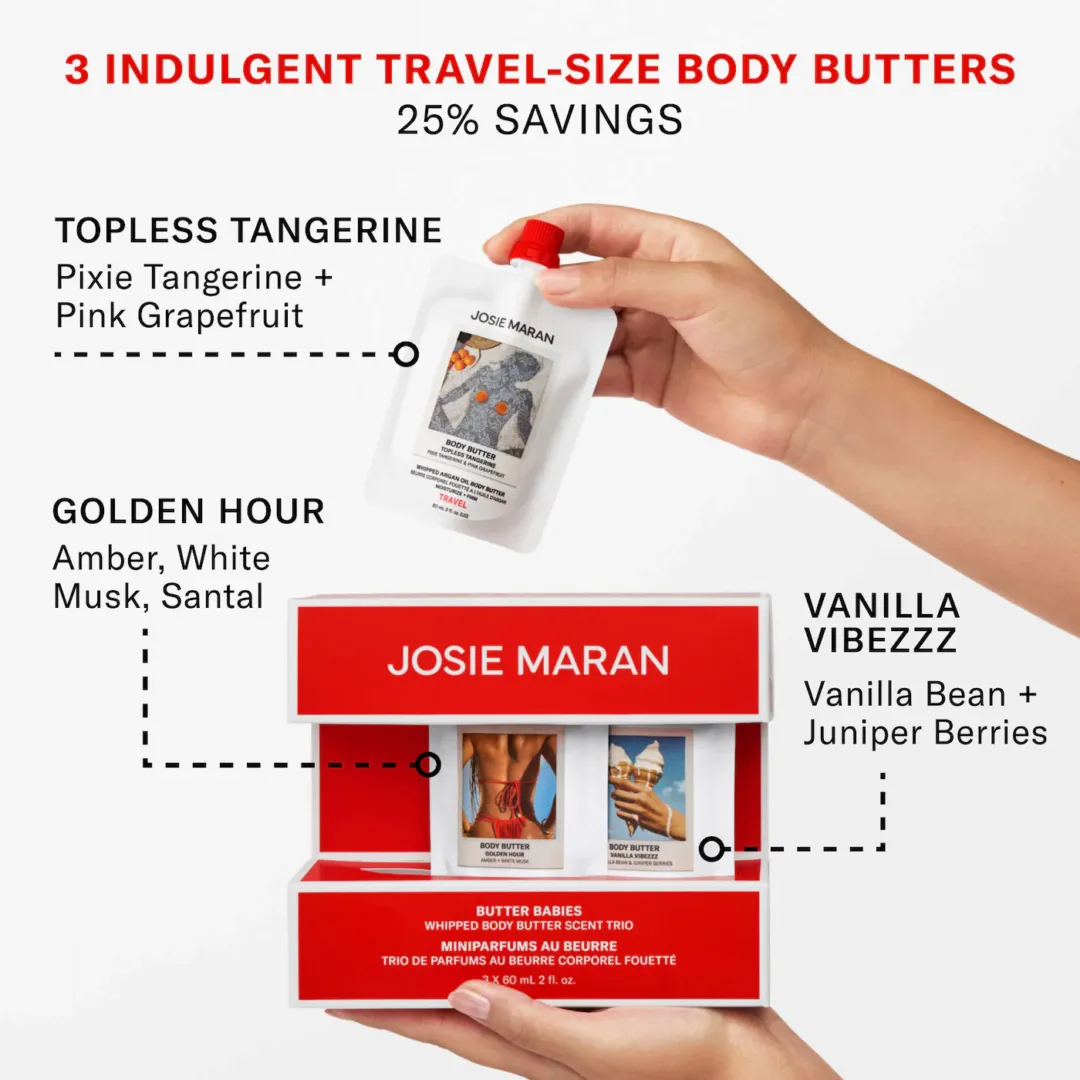 JOSIE MARAN | Butter Babies 3-Piece Body Butter Minis Kit