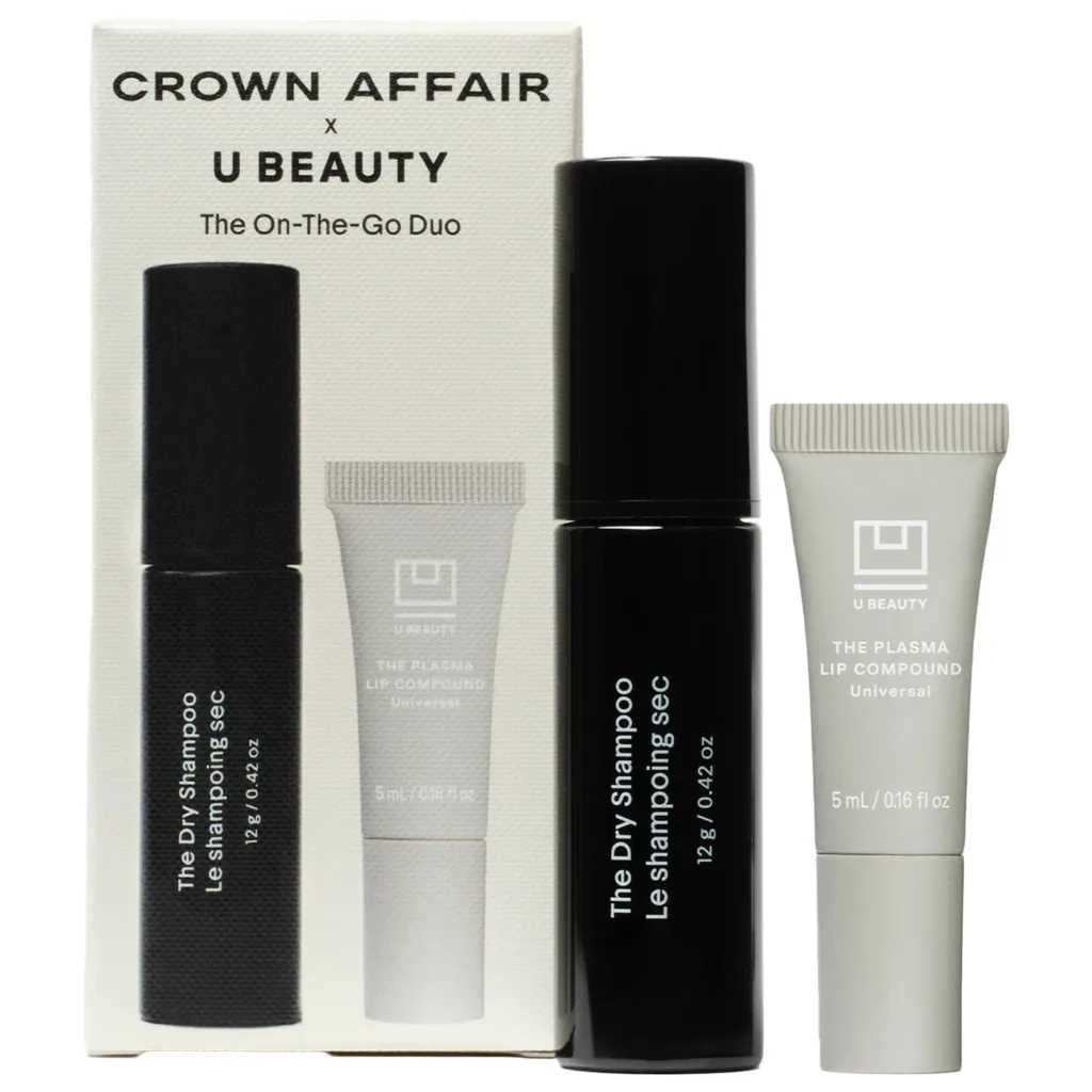 Crown Affair | Crown Affair x U Beauty Mini Dry Shampoo & Plasma Lip Compound Set (Set mini de shampoo en seco y tratamiento labial)