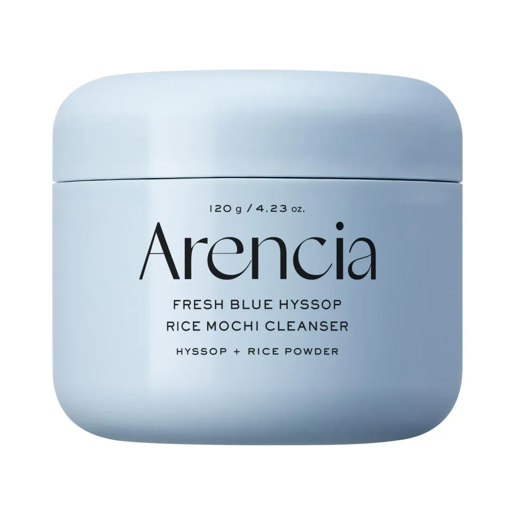 Arencia | Fresh Blue Hyssop Rice Mochi Foaming Cleanser with Bentonite Clay for Oily Skin