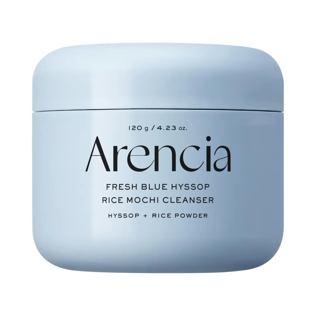 Arencia | Fresh Blue Hyssop Rice Mochi Foaming Cleanser with Bentonite Clay for Oily Skin
