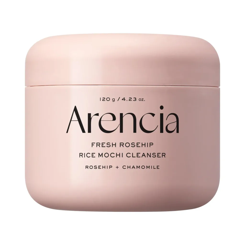 Arencia | Fresh Rosehip Rice Mochi Foaming Cleanser with Pink Aloe Vera for Dry and Sensitive Skin