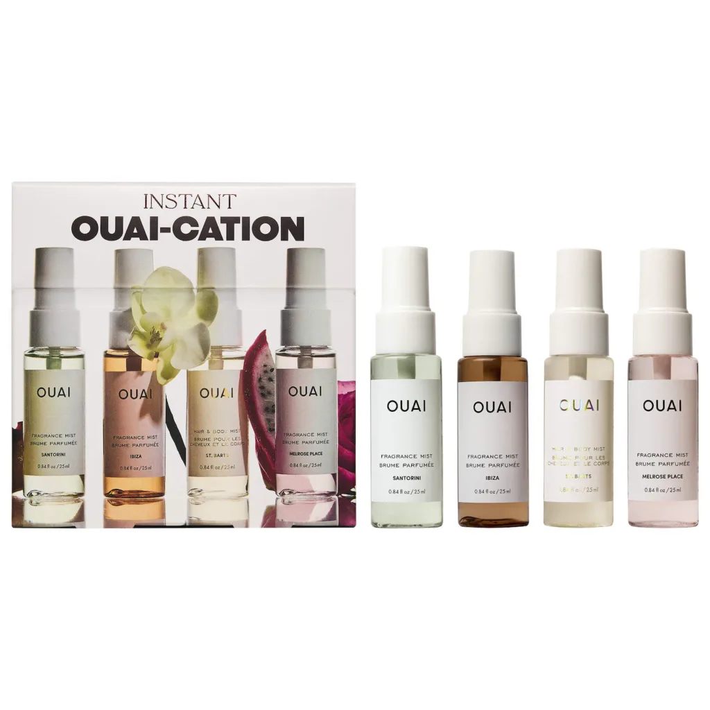 OUAI | Mini St. Barts, Ibiza, Santorini & Melrose Hair & Body Mist Set