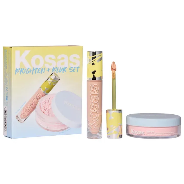 Kosas | Brighten & Blur Set - Color Corrector + Loose Setting Powder Face Set