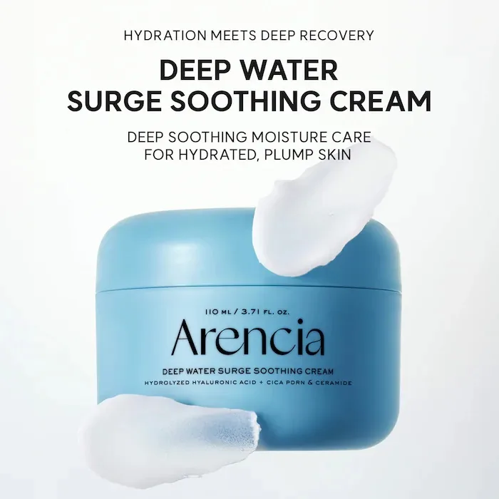 Arencia | Deep Water Surge Hydrating Cream Moisturizer with Cica PDRN, Hyaluronic Acid, and Ceramide