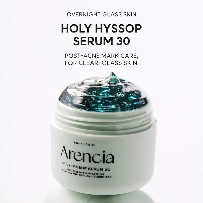 Arencia | Holy Hyssop Brightening Serum 30 for Post-Acne Marks with Vitamin A, C, E, and Niacinamide