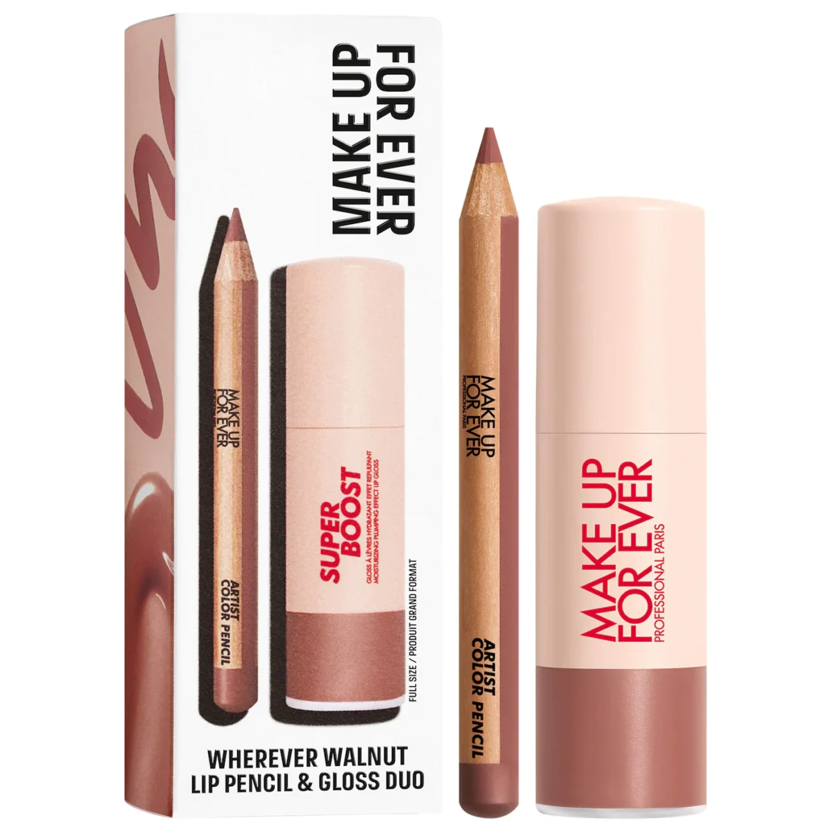 MAKE UP FOR EVER | Mini Artist Color Pencil Lip Liner & Lip Gloss Kit (Kit mini de delineador de labios y lip gloss)