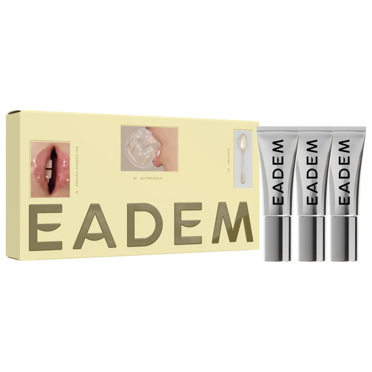EADEM | Mini Le Chouchou Peptides Nourishing + Softening Mini Lip Balm Trio (Trío mini de bálsamos labiales con péptidos)