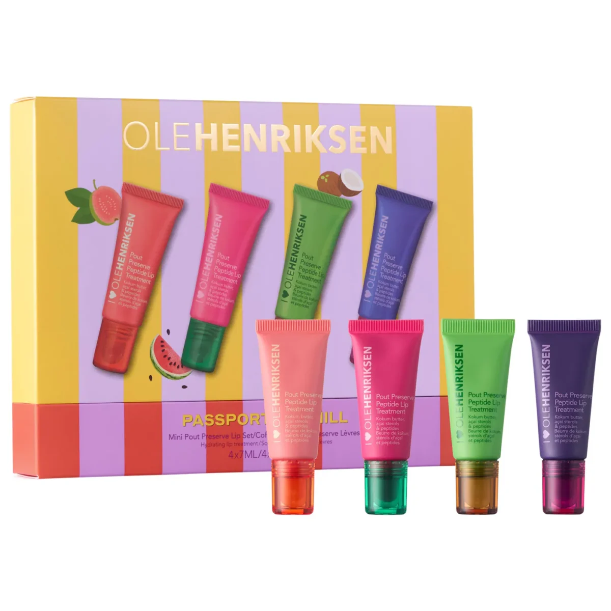 OLEHENRIKSEN | Passport to Chill Mini Pout Preserve Peptide Lip Set (Set mini de bálsamos con péptidos)