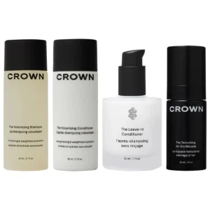 Crown Affair | The Mini Air Dry Mousse Ritual Hair Set for Volume and Texture (Set mini para volumen y textura del cabello)