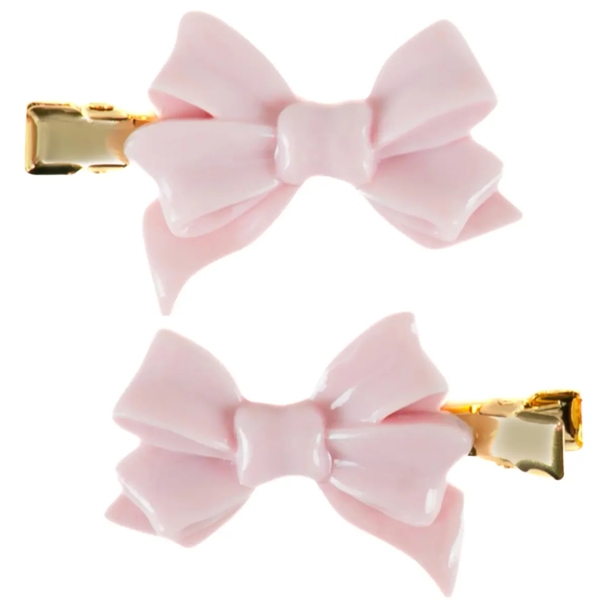 Mane | Mane x Love Shack Fancy Pink Bow Hair Clips (Set de 2 pinzas para el cabello con diseño de moño rosa)