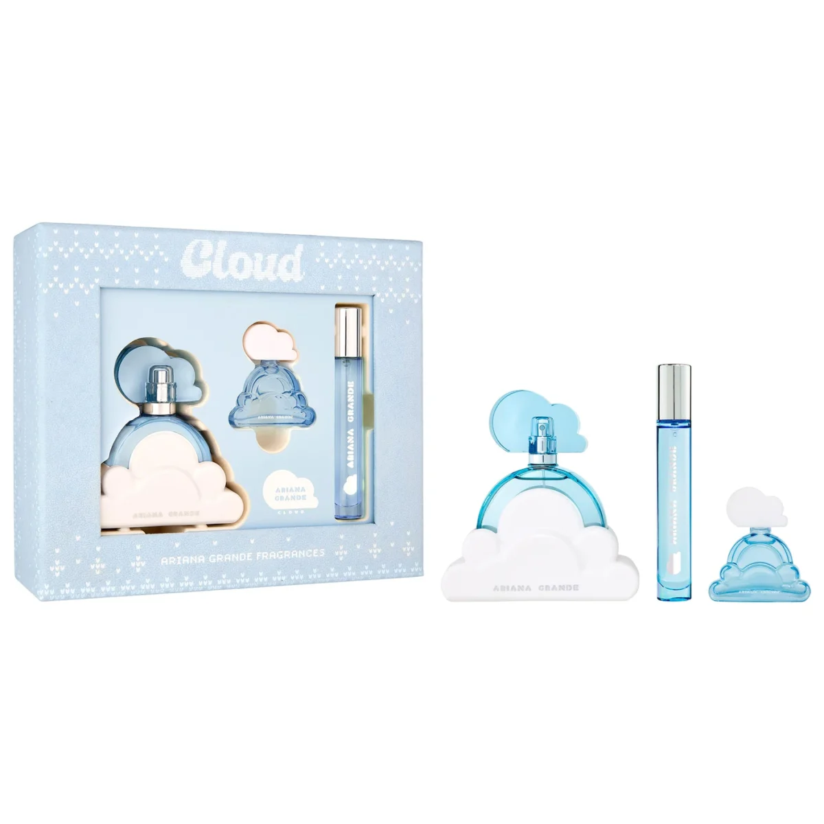 Ariana Grande | Cloud Perfume Gift Set (Set de perfume: tamaño completo, spray pen y deluxe mini)