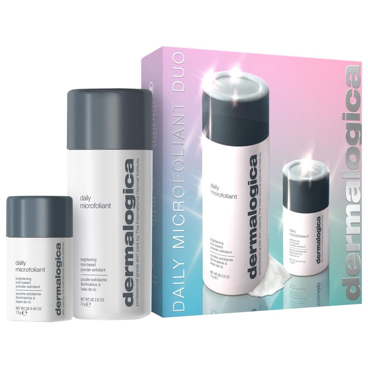 Dermalogica | Daily Microfoliant Duo Gift Set (Dúo de exfoliante facial en polvo, tamaño completo y viaje)