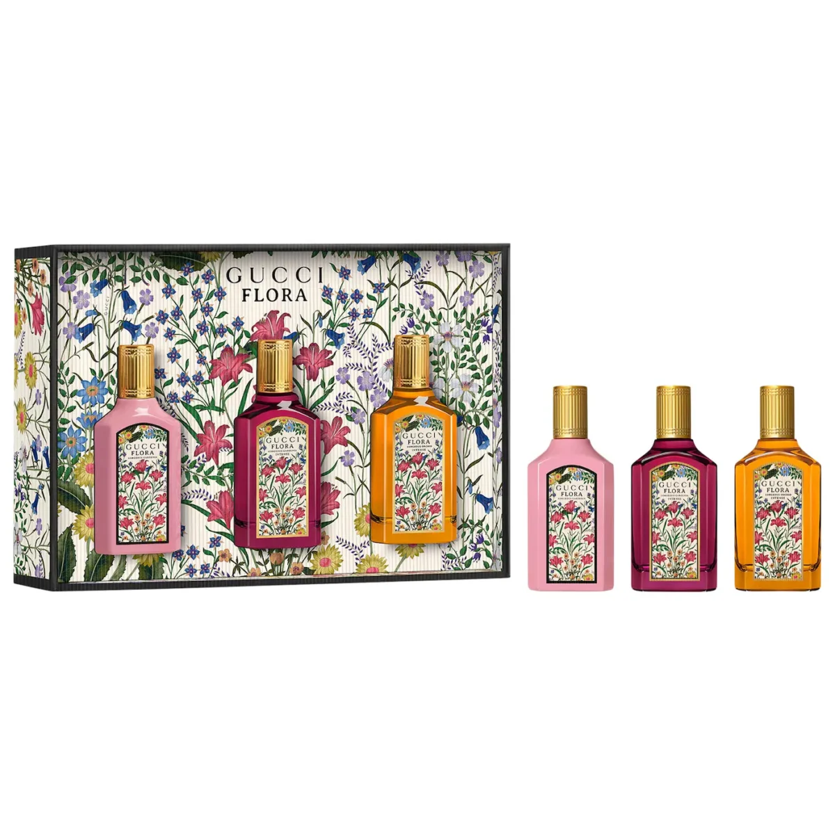 Gucci | Flora Mini Perfume Sampler Gift Set (Trío mini de perfumes tipo dabber)
