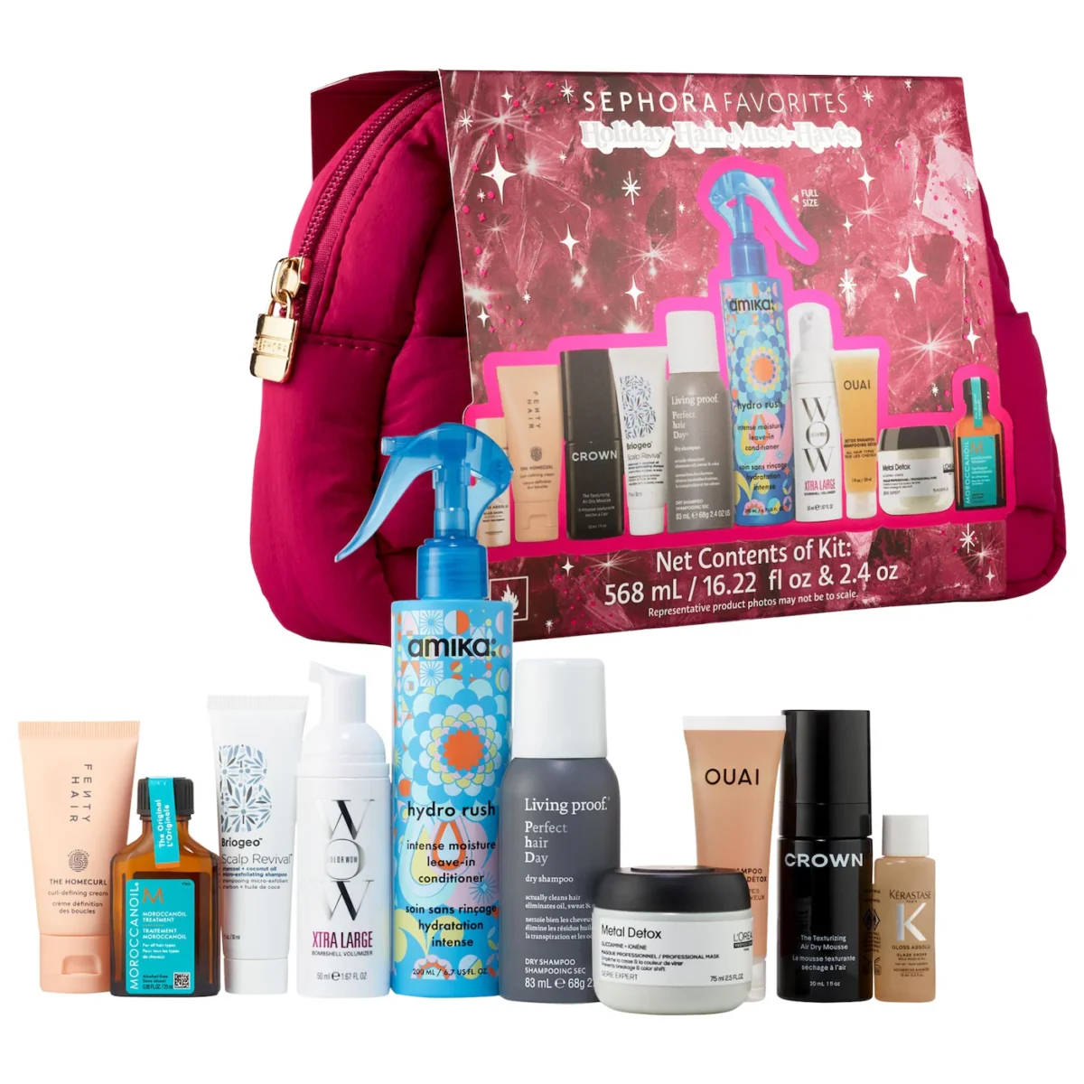 Sephora Favorites | Holiday Hair Must-Haves Gift Set (Set de 10 esenciales capilares de varias marcas)