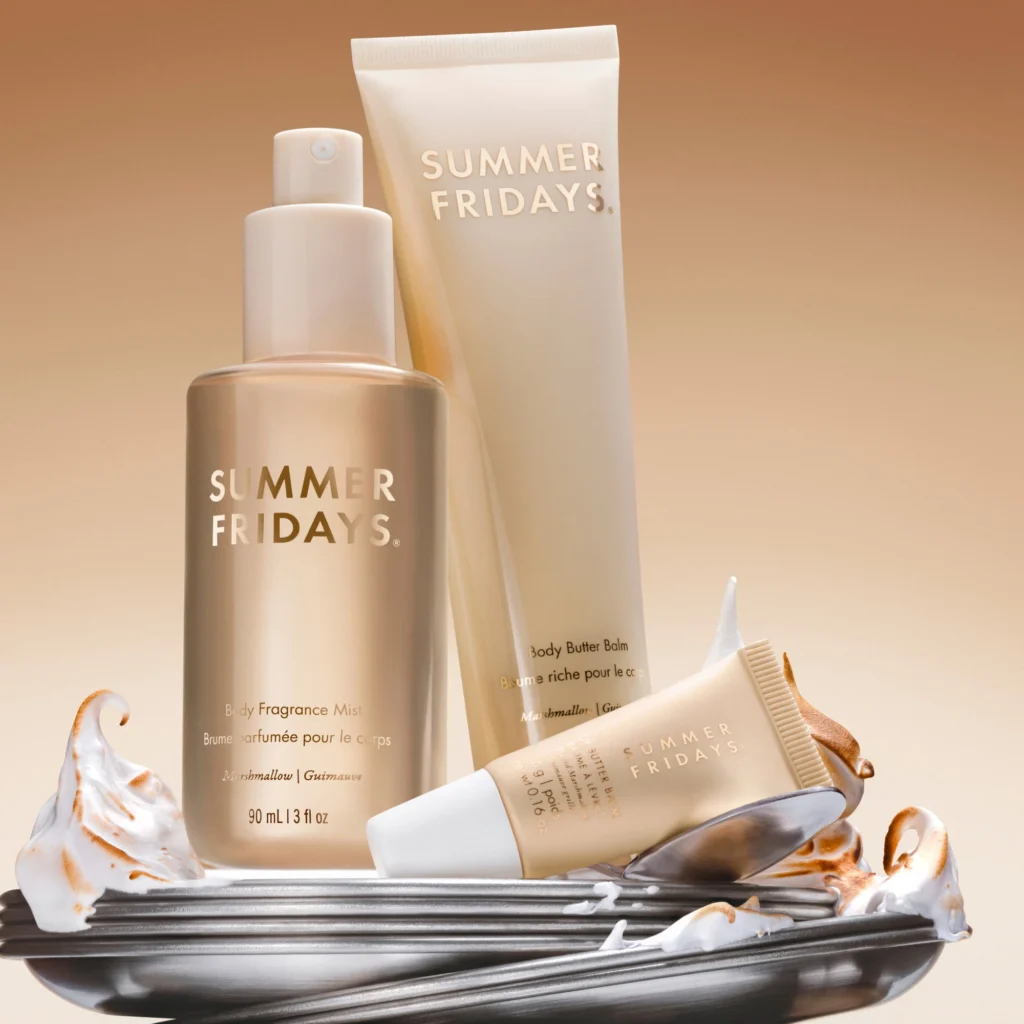 Summer Fridays | Marshmallow Minis - Body and Lip Set (Set mini de cuidado corporal y labial en aroma marshmallow)