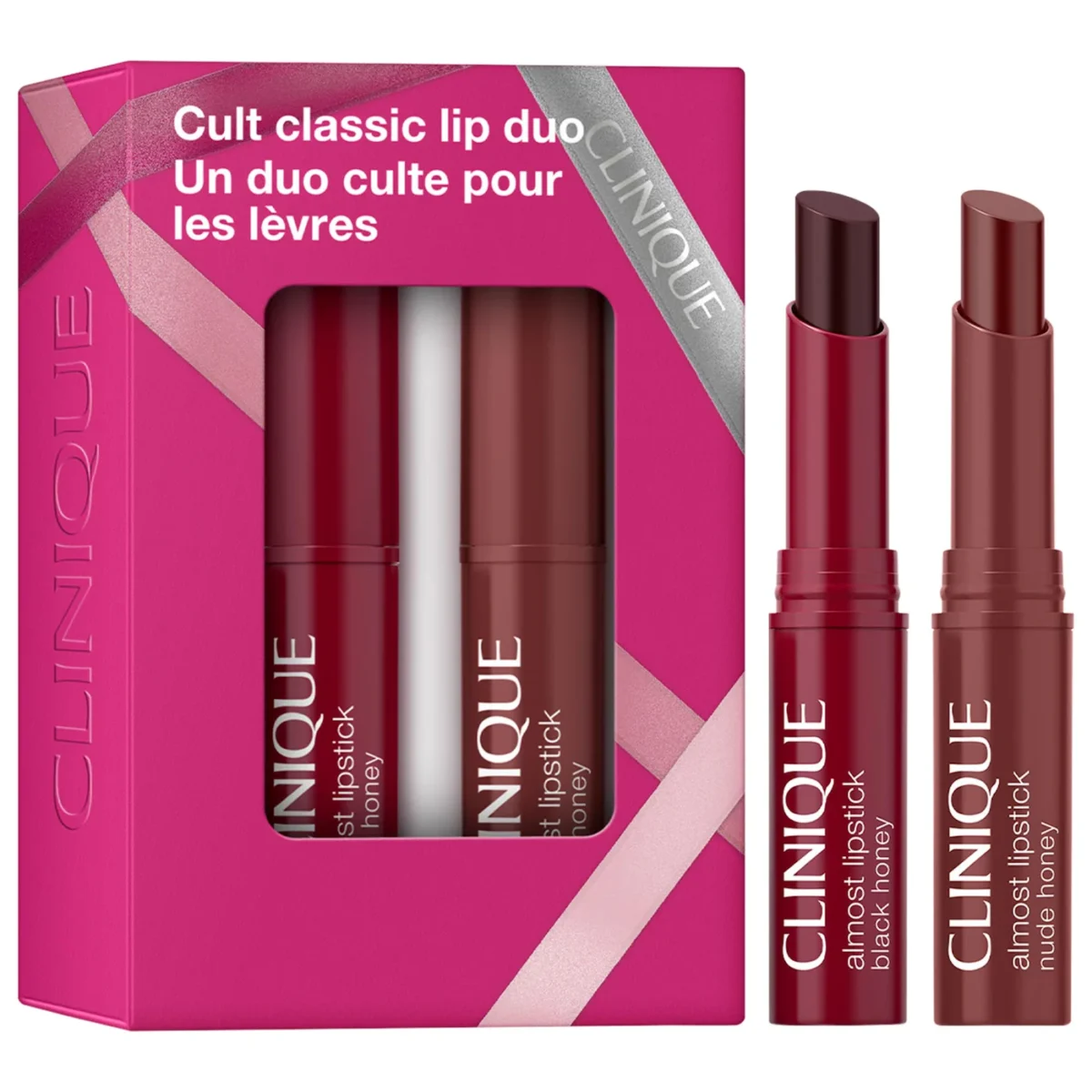 CLINIQUE | Mini Black Honey Cult Classic Lip Duo Gift Set (Dúo mini de bálsamos labiales en tonos icónicos)